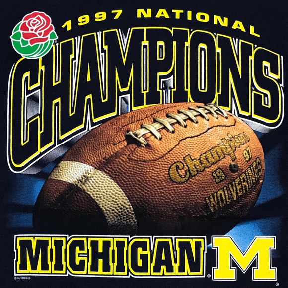 Lee Sport College Football Mens 1997 Vintage National Champions Michigan T-Shirt - Picture 3 of 8